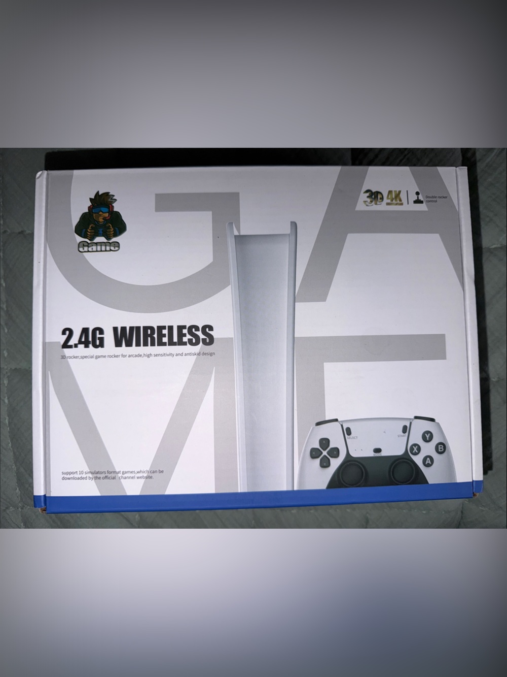 White 2.4G Wireless Game Controller & 4K retro game stick- 20k games!